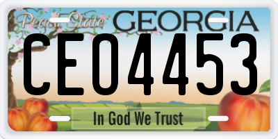 GA license plate CEO4453