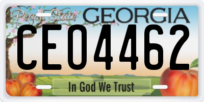 GA license plate CEO4462