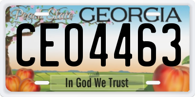 GA license plate CEO4463