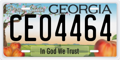 GA license plate CEO4464