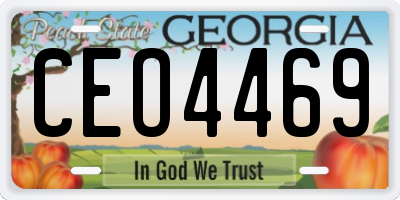 GA license plate CEO4469