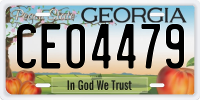 GA license plate CEO4479