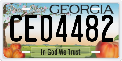 GA license plate CEO4482