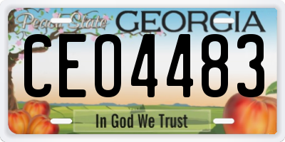 GA license plate CEO4483