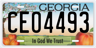 GA license plate CEO4493
