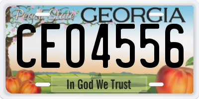 GA license plate CEO4556