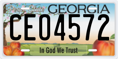 GA license plate CEO4572