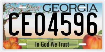 GA license plate CEO4596