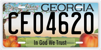 GA license plate CEO4620