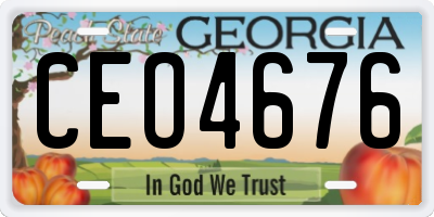 GA license plate CEO4676