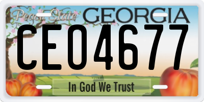 GA license plate CEO4677