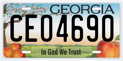 GA license plate CEO4690