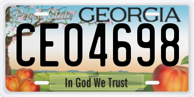 GA license plate CEO4698