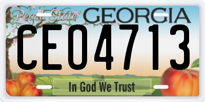 GA license plate CEO4713