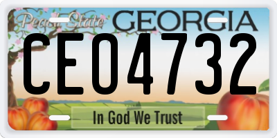 GA license plate CEO4732