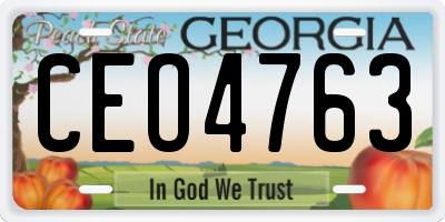 GA license plate CEO4763