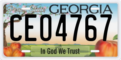 GA license plate CEO4767
