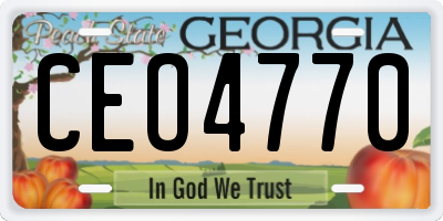 GA license plate CEO4770