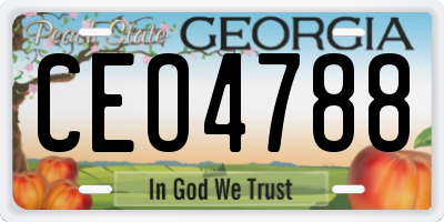 GA license plate CEO4788