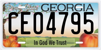 GA license plate CEO4795