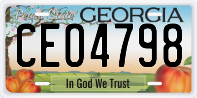 GA license plate CEO4798