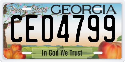 GA license plate CEO4799