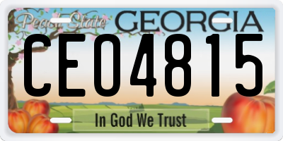 GA license plate CEO4815