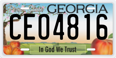 GA license plate CEO4816