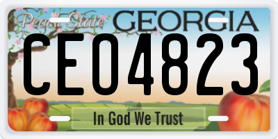 GA license plate CEO4823
