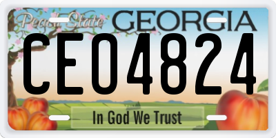 GA license plate CEO4824