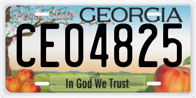 GA license plate CEO4825