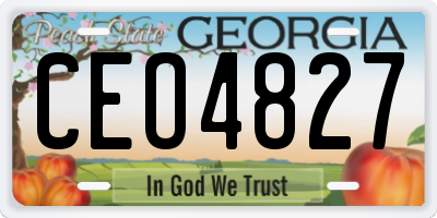 GA license plate CEO4827