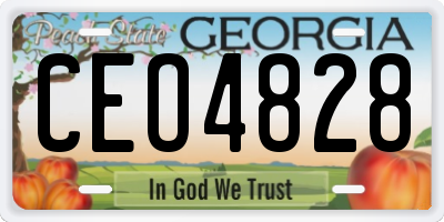 GA license plate CEO4828