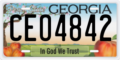 GA license plate CEO4842