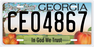 GA license plate CEO4867