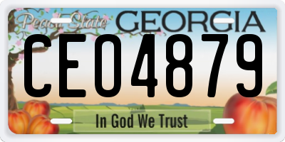 GA license plate CEO4879