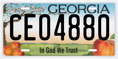GA license plate CEO4880
