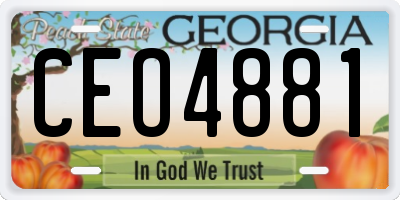 GA license plate CEO4881