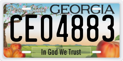 GA license plate CEO4883