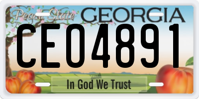 GA license plate CEO4891