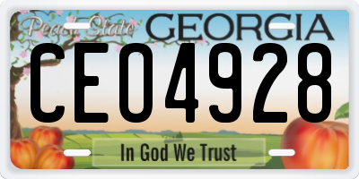 GA license plate CEO4928
