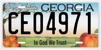 GA license plate CEO4971