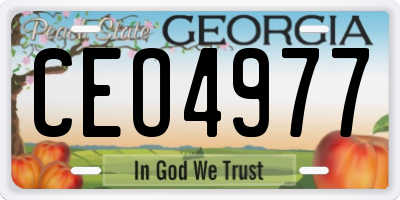 GA license plate CEO4977