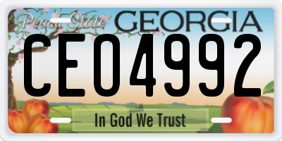 GA license plate CEO4992