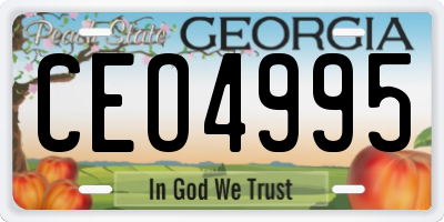 GA license plate CEO4995