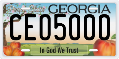 GA license plate CEO5000