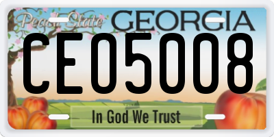GA license plate CEO5008