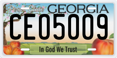 GA license plate CEO5009