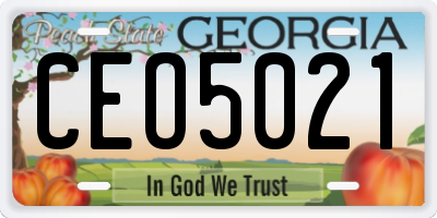 GA license plate CEO5021