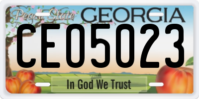 GA license plate CEO5023